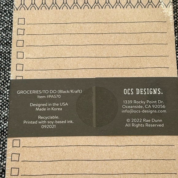 NWT Rae Dunn Notepad Set - Groceries/To Do - Picture 4 of 5